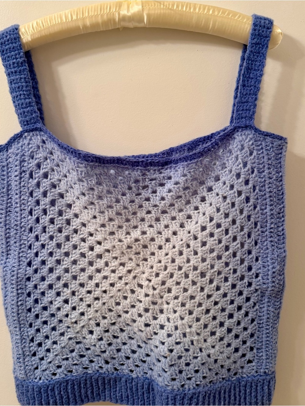NWT Handmade Granny Stitch Ombre Tank Sweater. Size L